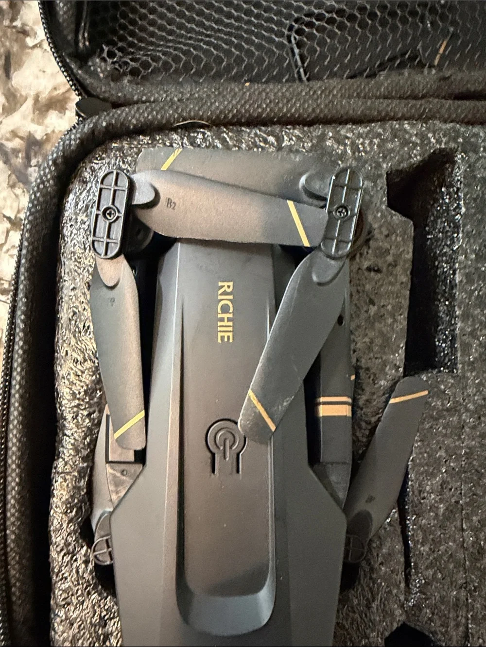 Foldable RC Drone with Controller - Black